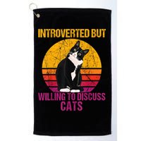 Introverted But Willing To Discuss Cats Golf Towel