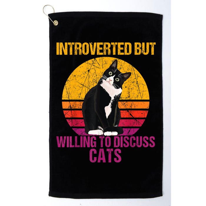 Introverted But Willing To Discuss Cats Golf Towel