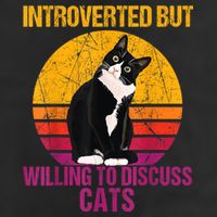 Introverted But Willing To Discuss Cats Microfiber Hand Towel