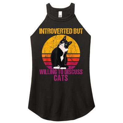 Introverted But Willing To Discuss Cats Women's Perfect Tri Rocker Tank