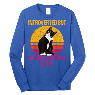 Introverted But Willing To Discuss Cats Long Sleeve Shirt