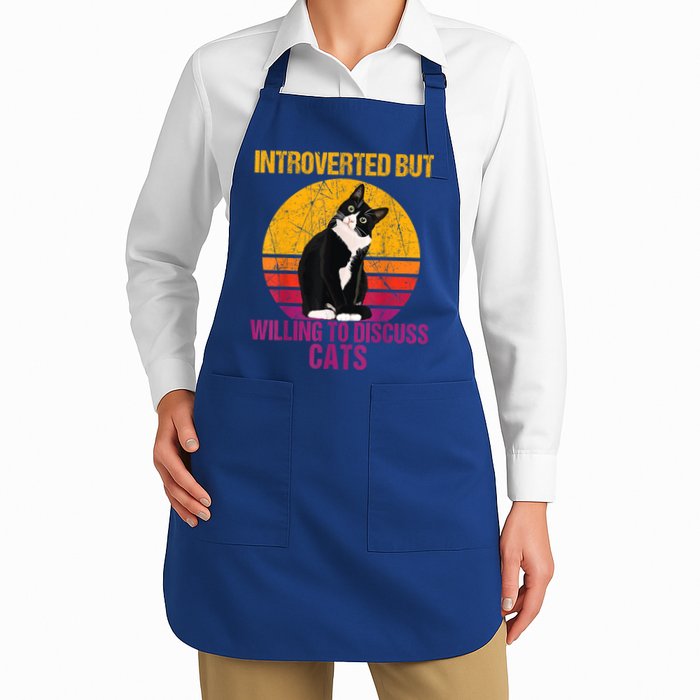 Introverted But Willing To Discuss Cats Apron
