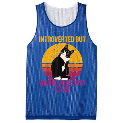 Introverted But Willing To Discuss Cats Mesh Reversible Basketball Jersey Tank