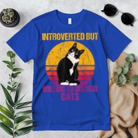 Introverted But Willing To Discuss Cats Premium T-Shirt