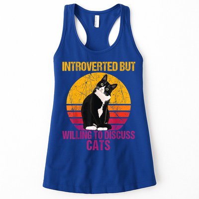 Introverted But Willing To Discuss Cats Womens Tank Top