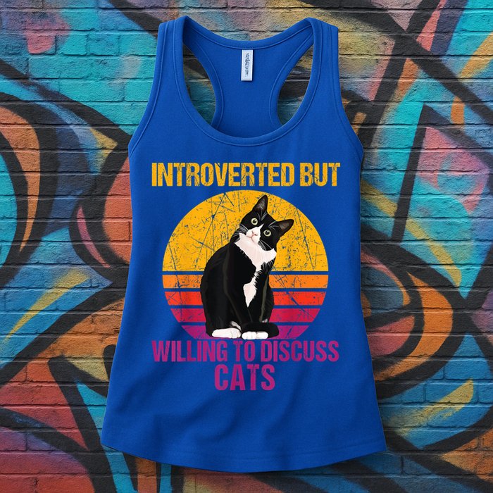 Introverted But Willing To Discuss Cats Womens Tank Top