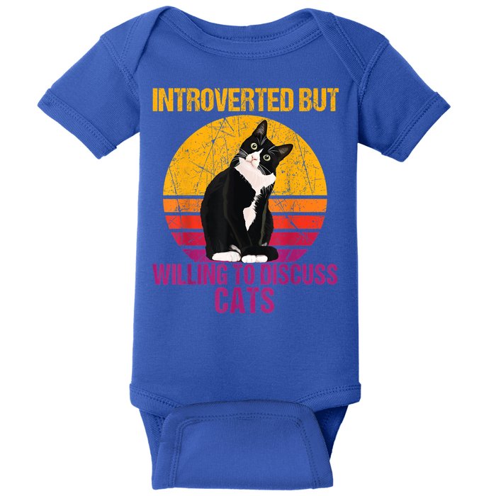 Introverted But Willing To Discuss Cats Baby Bodysuit