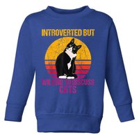 Introverted But Willing To Discuss Cats Toddler Sweatshirt