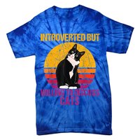 Introverted But Willing To Discuss Cats Tie-Dye T-Shirt