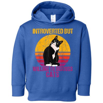 Introverted But Willing To Discuss Cats Toddler Hoodie