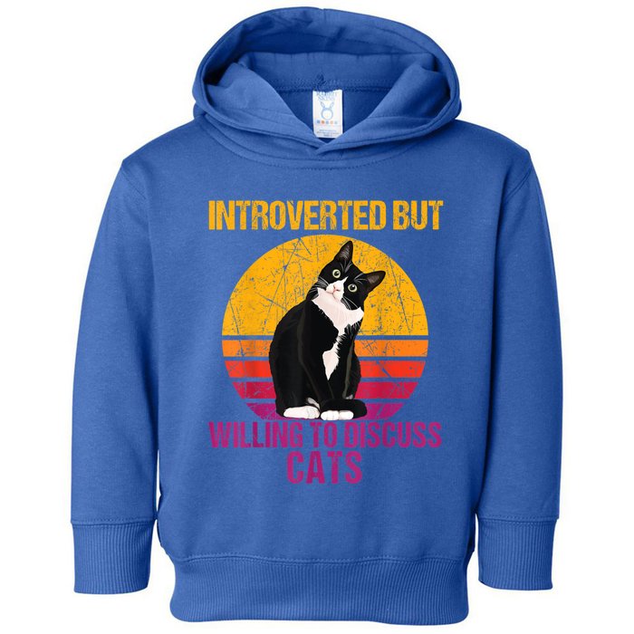 Introverted But Willing To Discuss Cats Toddler Hoodie