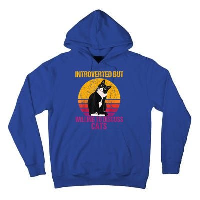 Introverted But Willing To Discuss Cats Tall Hoodie