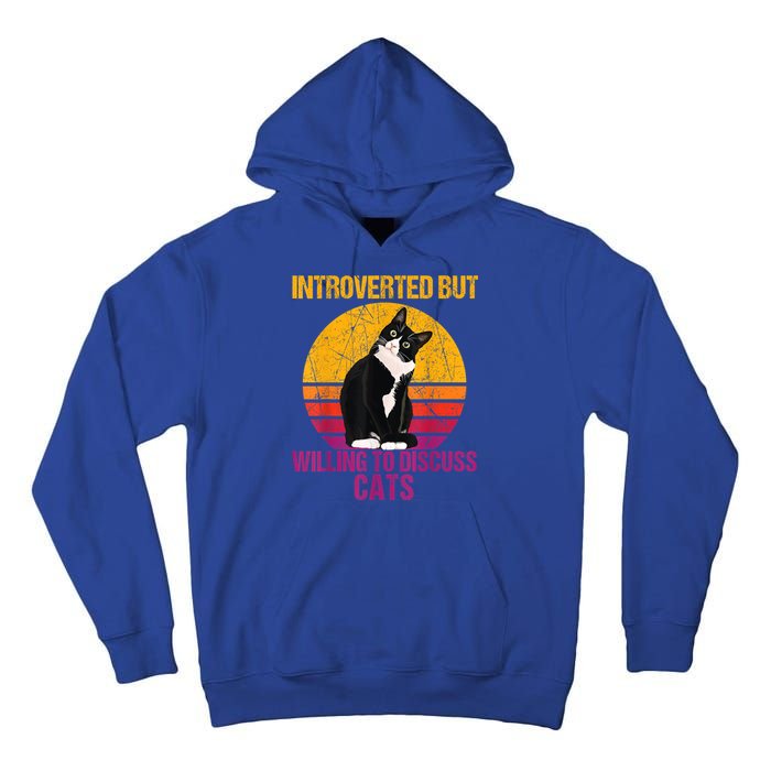 Introverted But Willing To Discuss Cats Tall Hoodie