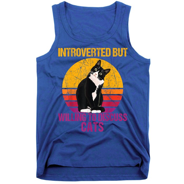 Introverted But Willing To Discuss Cats Tank Top