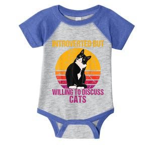 Introverted But Willing To Discuss Cats Infant Baby Jersey Bodysuit