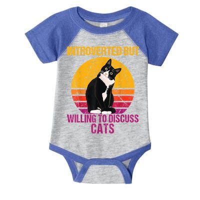 Introverted But Willing To Discuss Cats Infant Baby Jersey Bodysuit