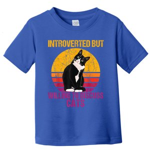 Introverted But Willing To Discuss Cats Toddler T-Shirt