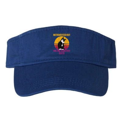 Introverted But Willing To Discuss Cats Valucap Bio-Washed Visor