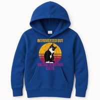 Introverted But Willing To Discuss Cats Kids Hoodie