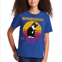 Introverted But Willing To Discuss Cats Kids T-Shirt