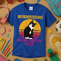 Introverted But Willing To Discuss Cats Kids T-Shirt