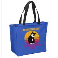 Introverted But Willing To Discuss Cats Zip Tote Bag