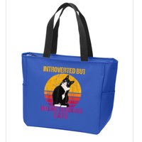 Introverted But Willing To Discuss Cats Zip Tote Bag