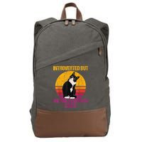 Introverted But Willing To Discuss Cats Cotton Canvas Backpack