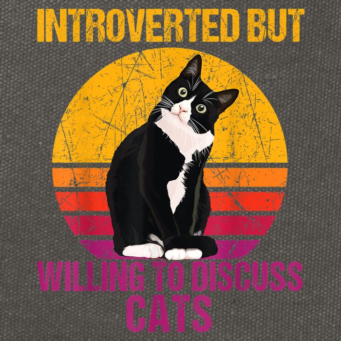 Introverted But Willing To Discuss Cats Cotton Canvas Backpack