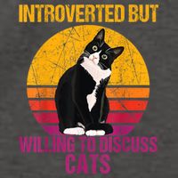 Introverted But Willing To Discuss Cats Vector Backpack