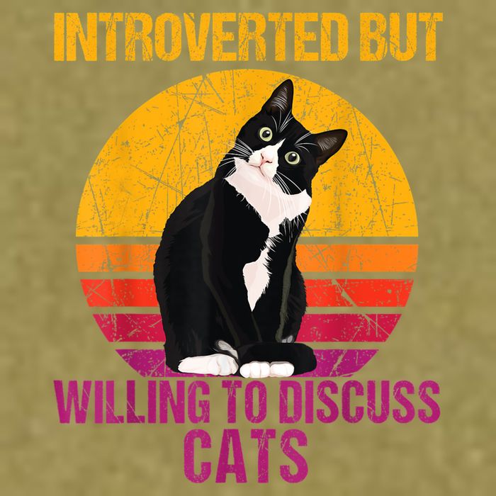 Introverted But Willing To Discuss Cats Garment-Dyed Women's Muscle Tee
