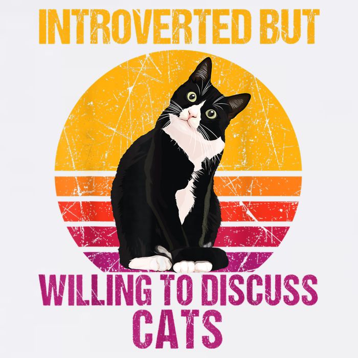 Introverted But Willing To Discuss Cats Garment-Dyed Sweatshirt