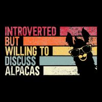 Introverted But Willing To Discuss Alpacas. Funny Alpacas Flat Bill Trucker Hat