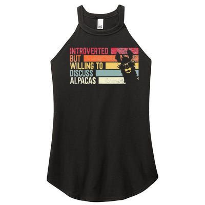 Introverted But Willing To Discuss Alpacas. Funny Alpacas Women’s Perfect Tri Rocker Tank