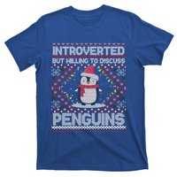 Introverted But Willing To Discuss Penguins Ugly Christmas Gift T-Shirt