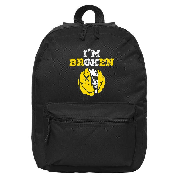 IM Broken Workout Running Invisible Illness 16 in Basic Backpack