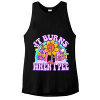 It Burns When I Pee Funny Sarcastic Ironic Inappropriate Ladies PosiCharge Tri-Blend Wicking Tank