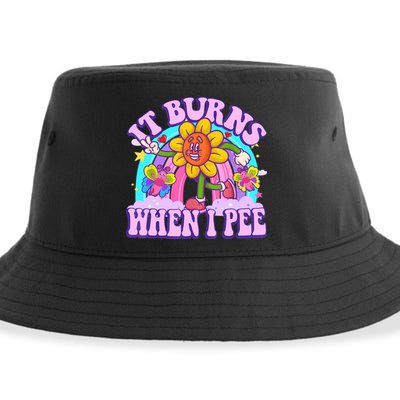 It Burns When I Pee Funny Sarcastic Ironic Inappropriate Sustainable Bucket Hat