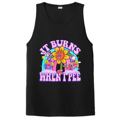It Burns When I Pee Funny Sarcastic Ironic Inappropriate PosiCharge Competitor Tank