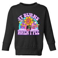 It Burns When I Pee Funny Sarcastic Ironic Inappropriate Toddler Sweatshirt
