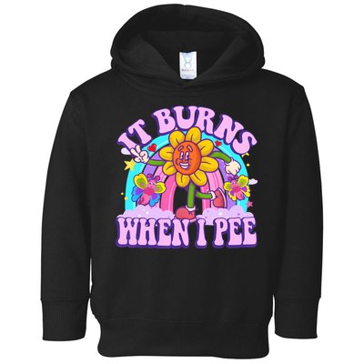 It Burns When I Pee Funny Sarcastic Ironic Inappropriate Toddler Hoodie
