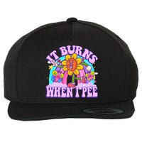 It Burns When I Pee Funny Sarcastic Ironic Inappropriate Wool Snapback Cap
