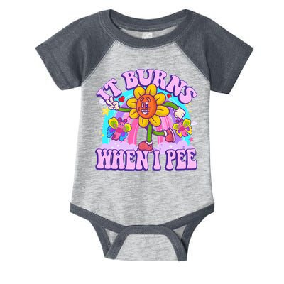 It Burns When I Pee Funny Sarcastic Ironic Inappropriate Infant Baby Jersey Bodysuit