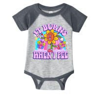 It Burns When I Pee Funny Sarcastic Ironic Inappropriate Infant Baby Jersey Bodysuit