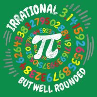 Irrational But Well Rounded 3.14 Pi Day Math Geek Teacher Premium T-Shirt