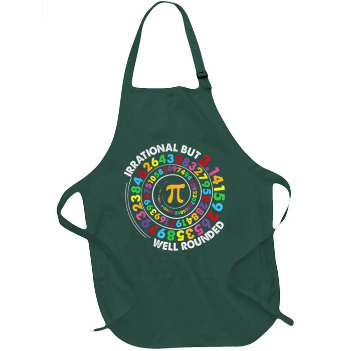Irrational But Well Rounded Pi Day Math Teachers Students Full-Length Apron With Pockets
