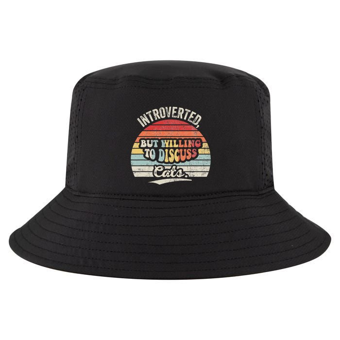 Introverted But Willing To Discuss Cats Cool Comfort Performance Bucket Hat