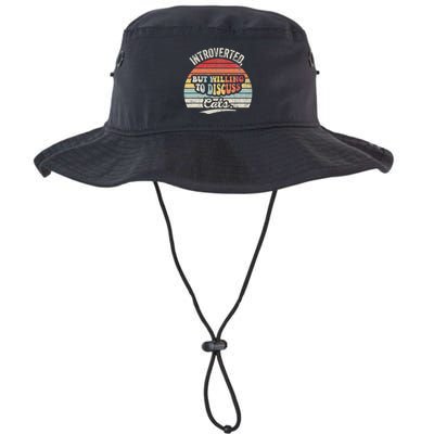 Introverted But Willing To Discuss Cats Legacy Cool Fit Booney Bucket Hat
