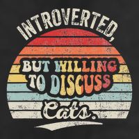 Introverted But Willing To Discuss Cats Knit Cap Winter Beanie