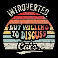 Introverted But Willing To Discuss Cats 16 in Basic Backpack